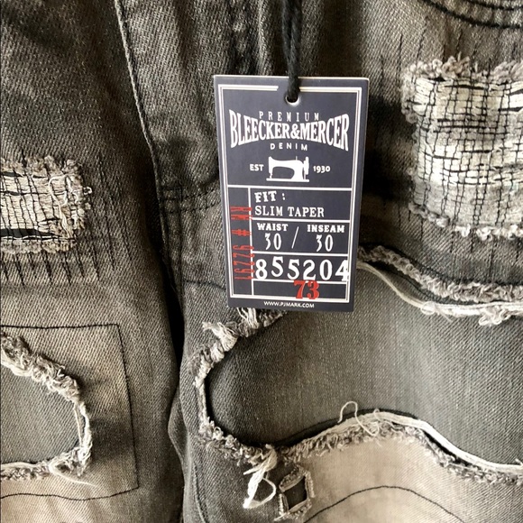 Men’s Bleeker & Mercer Distressed Jeans 30/30 NWT - Picture 3 of 5